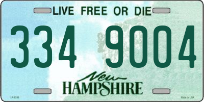 NH license plate 3349004