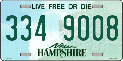 NH license plate 3349008