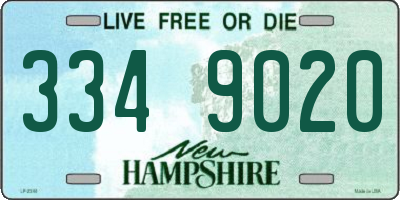 NH license plate 3349020