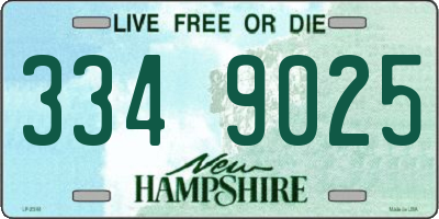NH license plate 3349025
