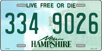 NH license plate 3349026