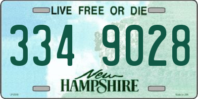 NH license plate 3349028