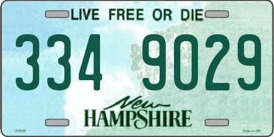 NH license plate 3349029