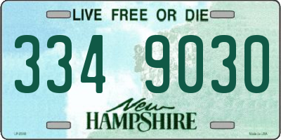 NH license plate 3349030