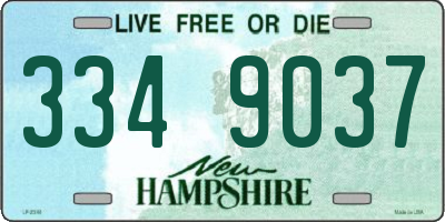 NH license plate 3349037