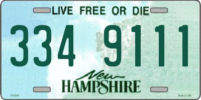 NH license plate 3349111