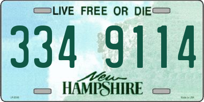 NH license plate 3349114
