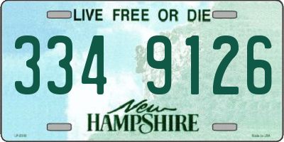 NH license plate 3349126