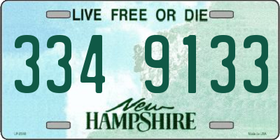 NH license plate 3349133