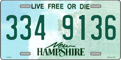 NH license plate 3349136