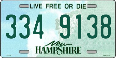 NH license plate 3349138