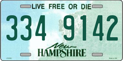 NH license plate 3349142
