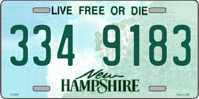 NH license plate 3349183