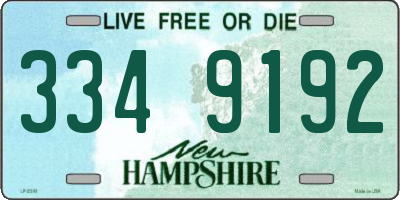 NH license plate 3349192
