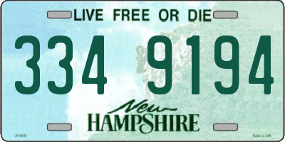 NH license plate 3349194
