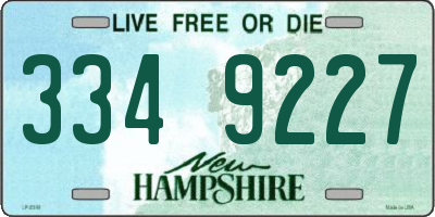 NH license plate 3349227
