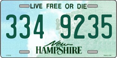 NH license plate 3349235