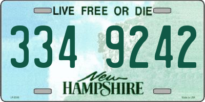 NH license plate 3349242