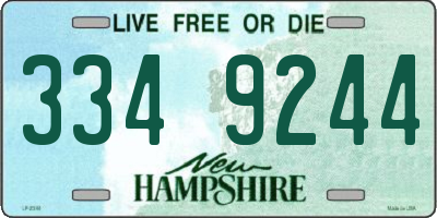 NH license plate 3349244