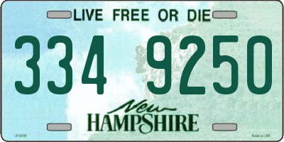 NH license plate 3349250
