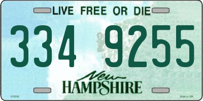 NH license plate 3349255