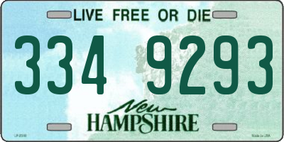 NH license plate 3349293