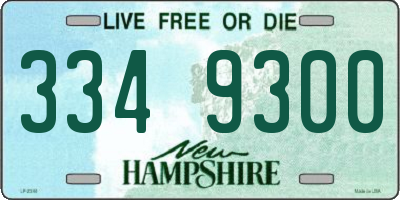 NH license plate 3349300
