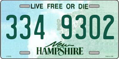 NH license plate 3349302