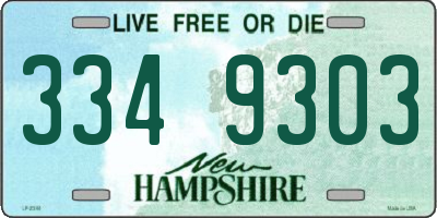 NH license plate 3349303