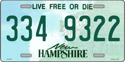 NH license plate 3349322