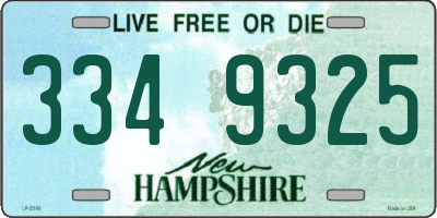 NH license plate 3349325