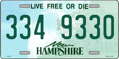 NH license plate 3349330
