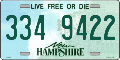 NH license plate 3349422