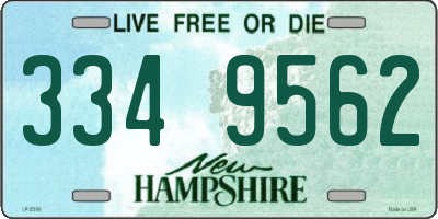 NH license plate 3349562