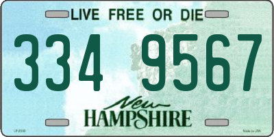 NH license plate 3349567