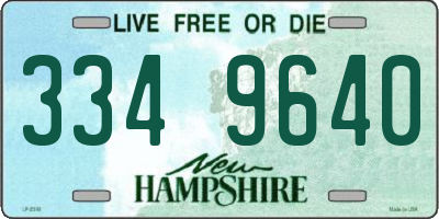 NH license plate 3349640
