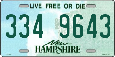 NH license plate 3349643