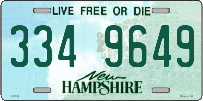 NH license plate 3349649