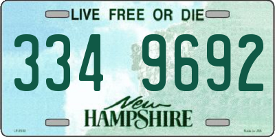 NH license plate 3349692