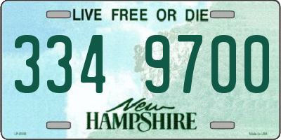 NH license plate 3349700