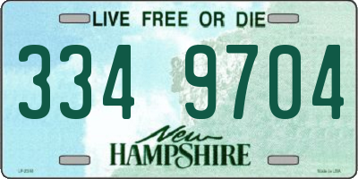 NH license plate 3349704