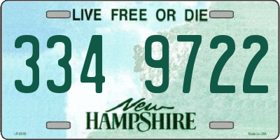 NH license plate 3349722