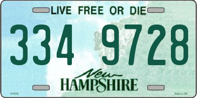 NH license plate 3349728