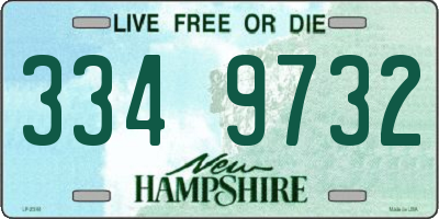 NH license plate 3349732