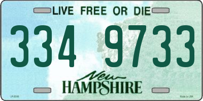 NH license plate 3349733