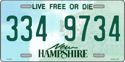 NH license plate 3349734