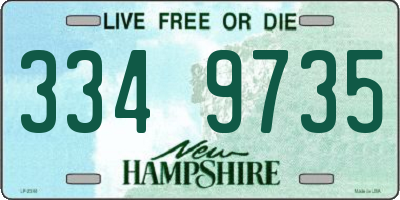 NH license plate 3349735