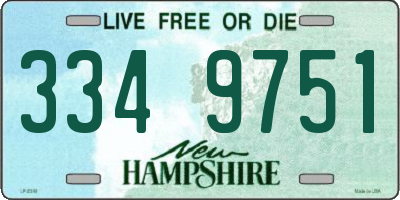 NH license plate 3349751