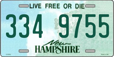 NH license plate 3349755