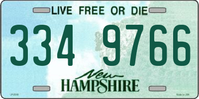 NH license plate 3349766